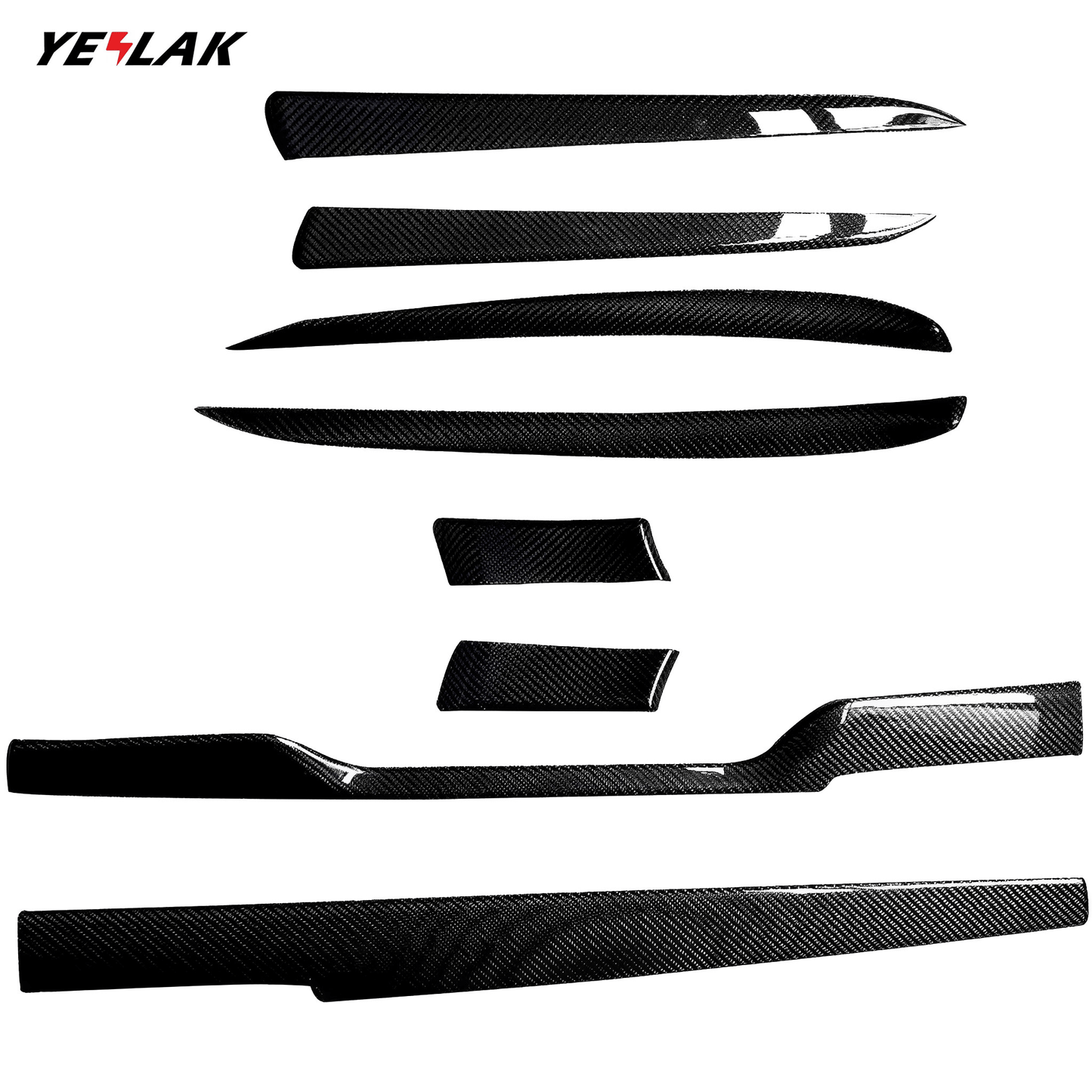 Carbon Fiber Dashboard & Door Trims For 2021+ Tesla Model S / X