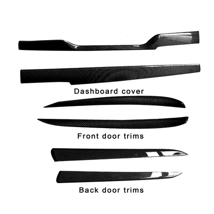 Carbon Fiber Dashboard & Door Trims For 2021+ Tesla Model S / X