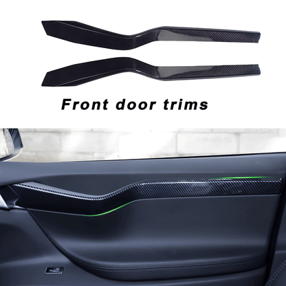 Real Carbon Fiber Door Trims For Tesla Model X 2015-2021