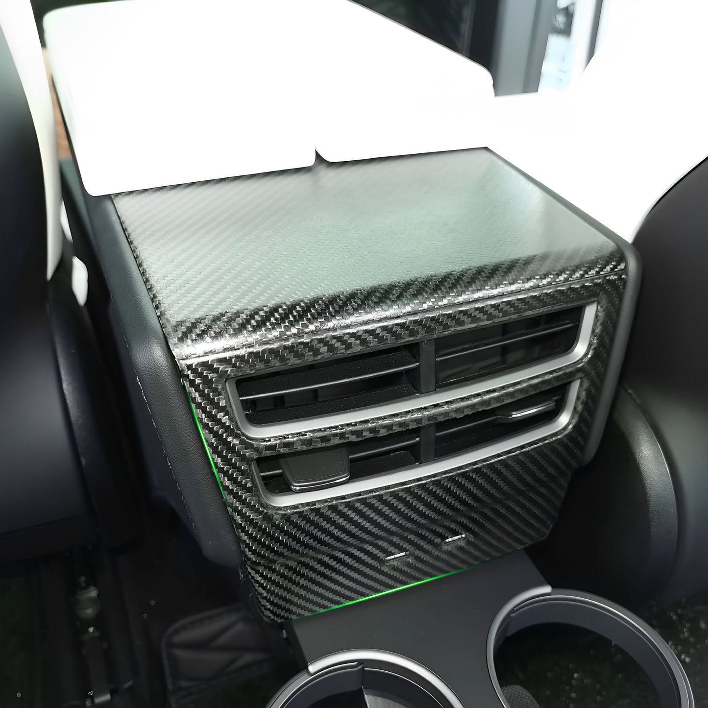 Carbon Fiber Rear Air Vent Cover For Tesla Model S / X