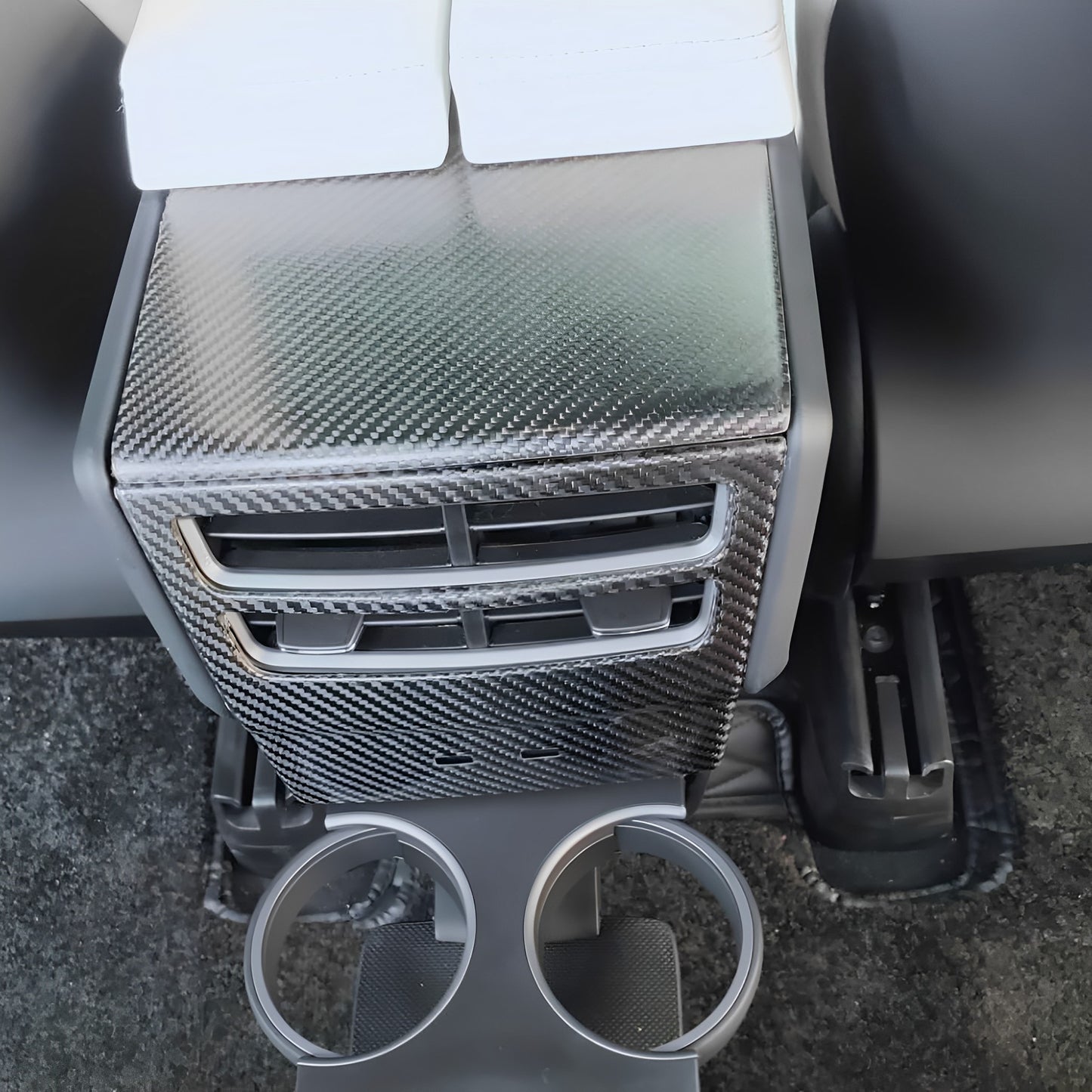 Carbon Fiber Rear Air Vent Cover For Tesla Model S / X