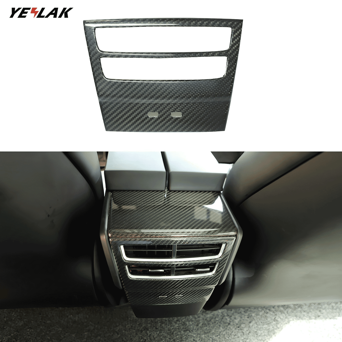 Carbon Fiber Rear Air Vent Cover For Tesla Model S / X