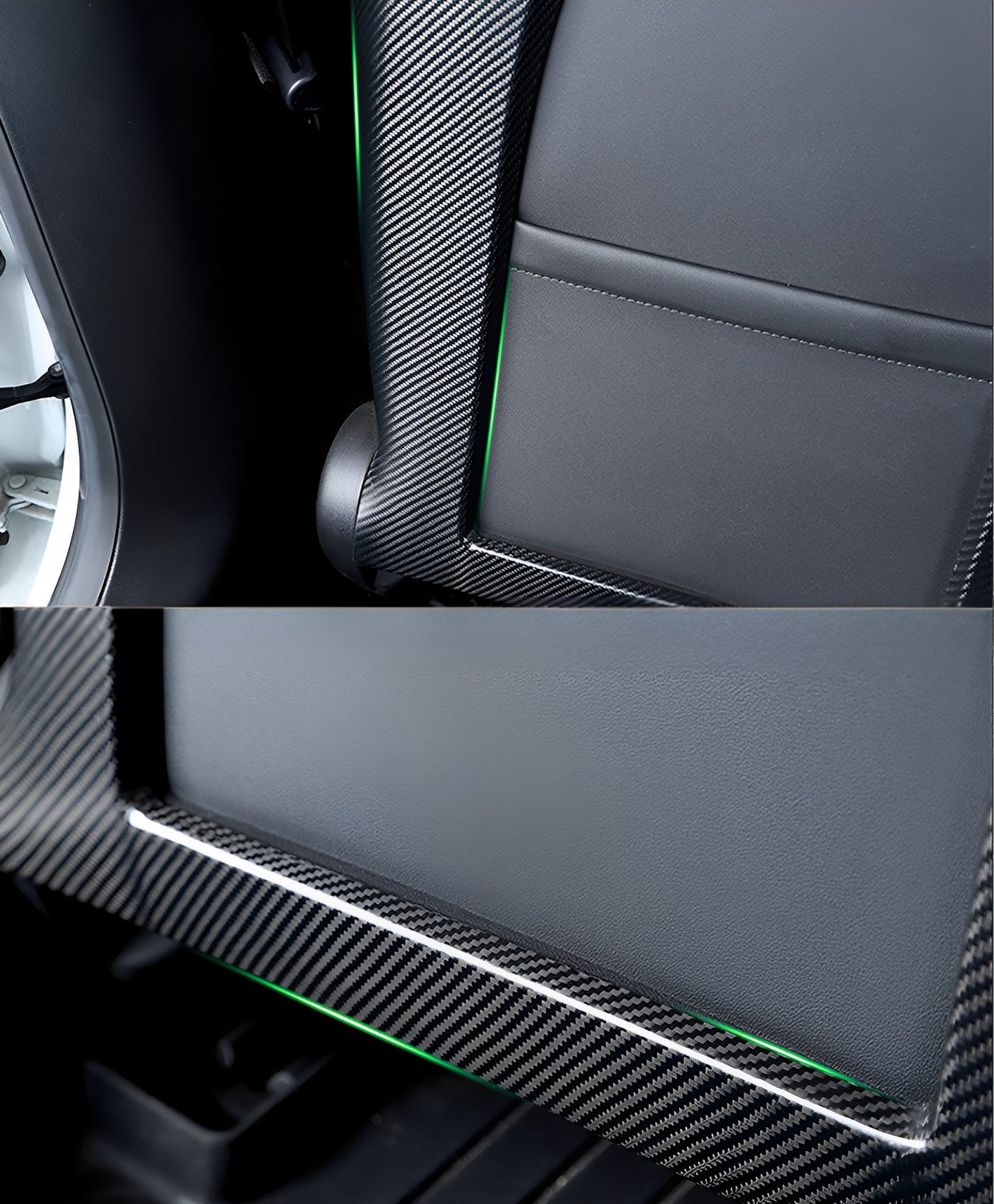 Carbon Fiber Seat Back Cover For Tesla Model 3&Y
