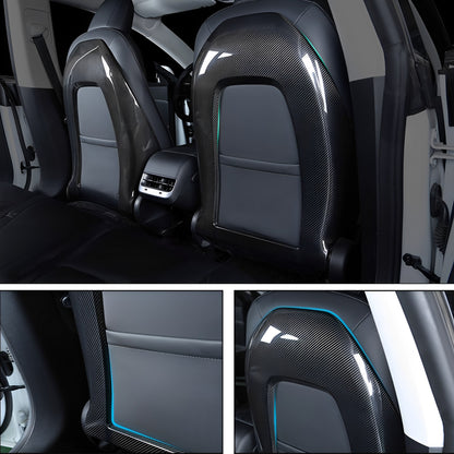 Carbon Fiber Seat Back Cover For Tesla Model 3&Y