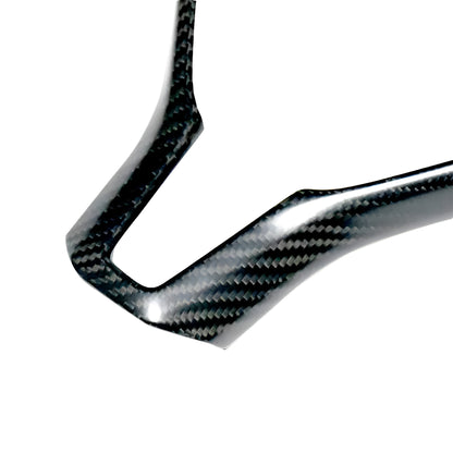 Carbon Fiber Steering Wheel Frame Trim For Tesla Model S / X