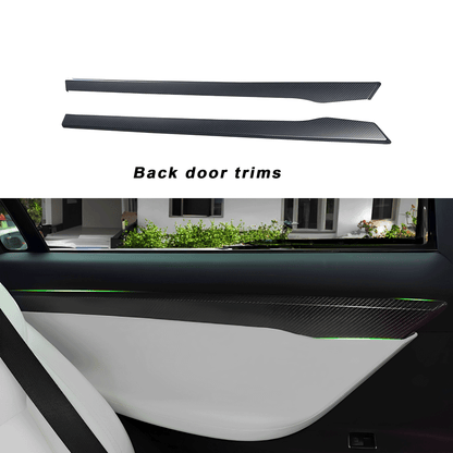 Real Carbon Fiber Door Trims For Tesla Model X 2015-2021