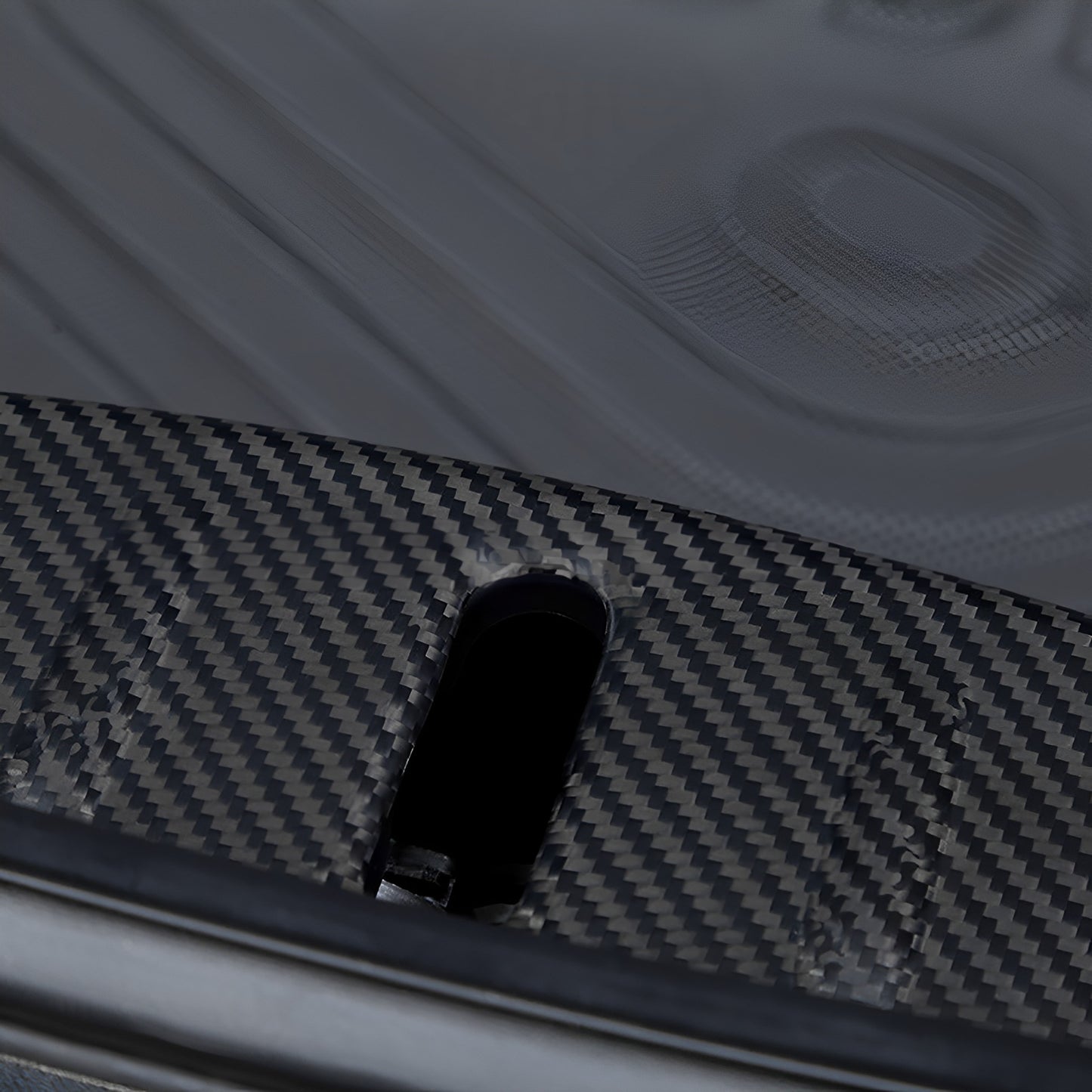 Carbon Fiber Frunk Hood Lock Cover For Tesla Model 3