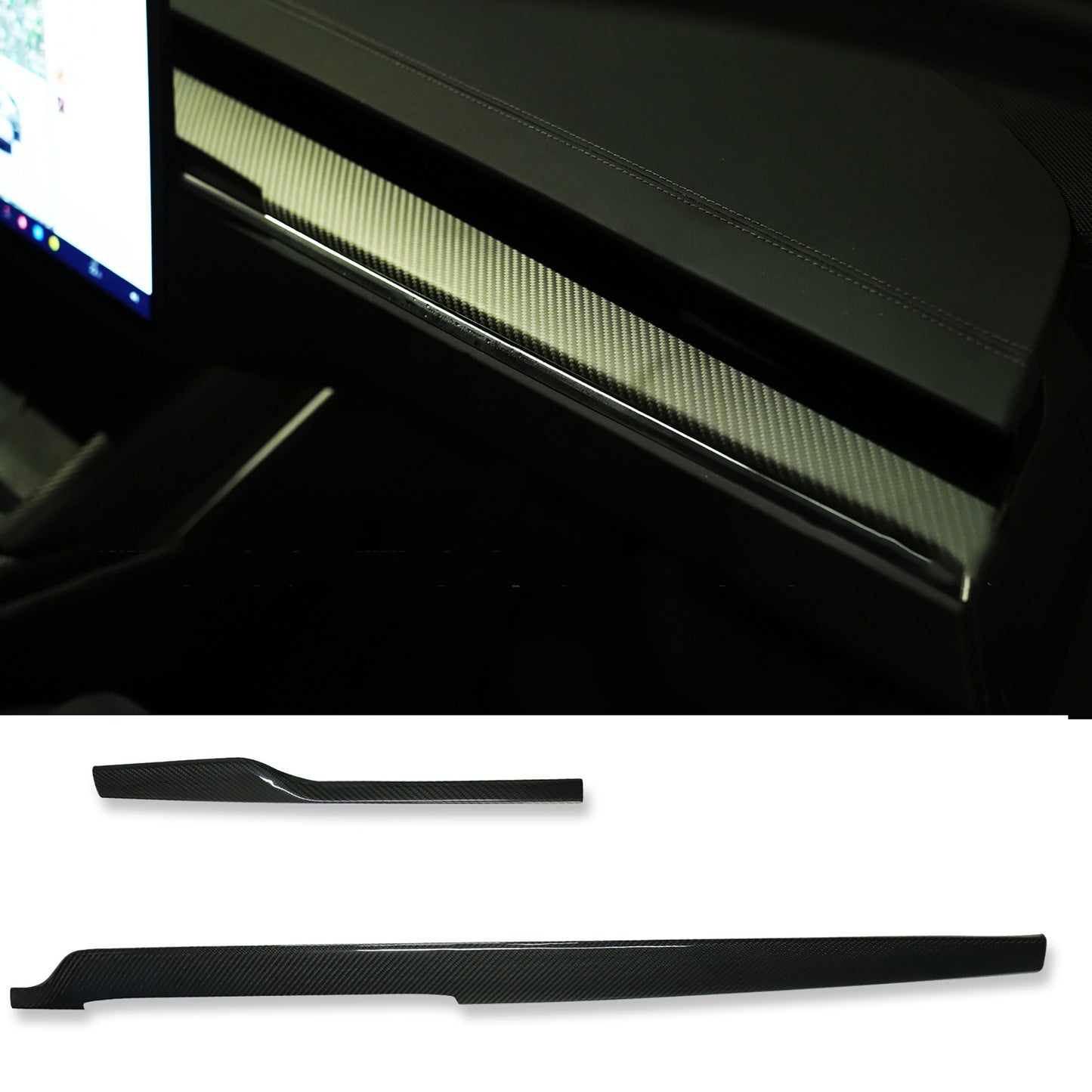 Carbon Fiber Dashboard & Door Trims For 2021+ Tesla Model S / X