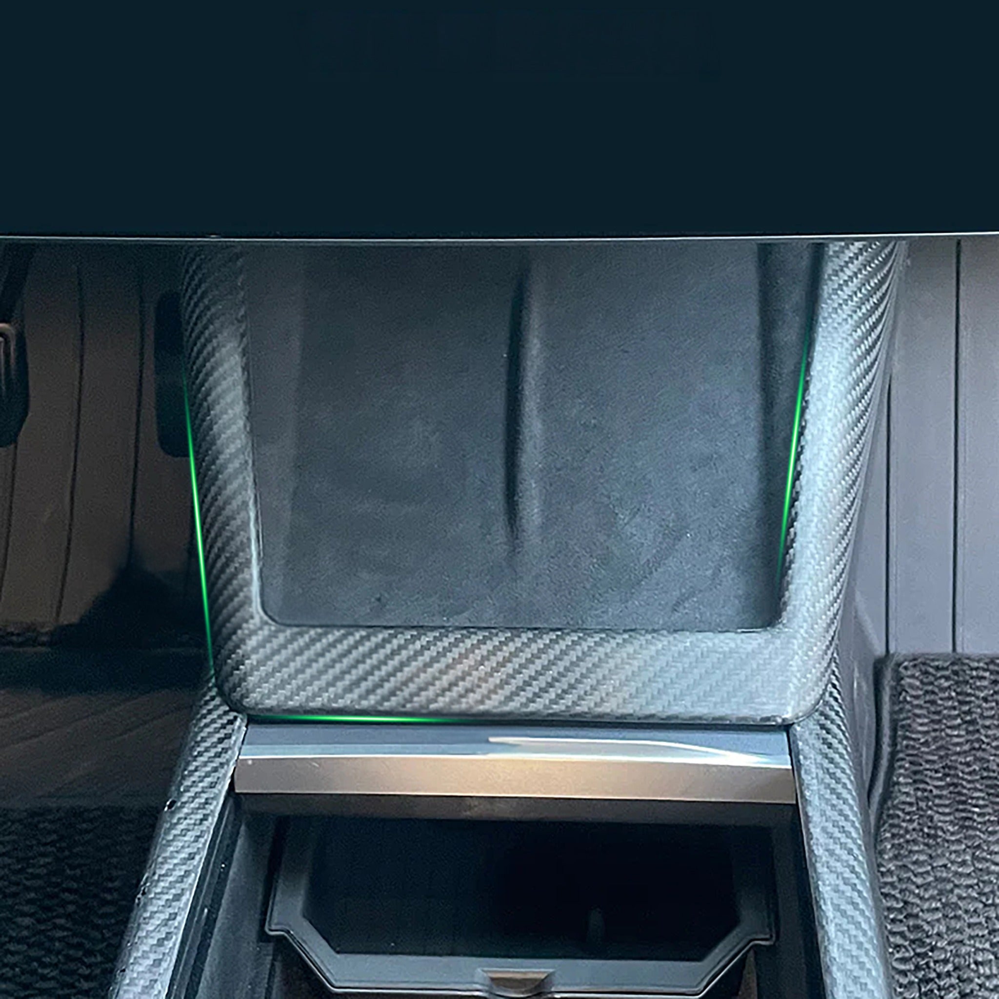 Carbon Fiber Charging Pad Frame Overlay for Tesla New Model 3 Highland