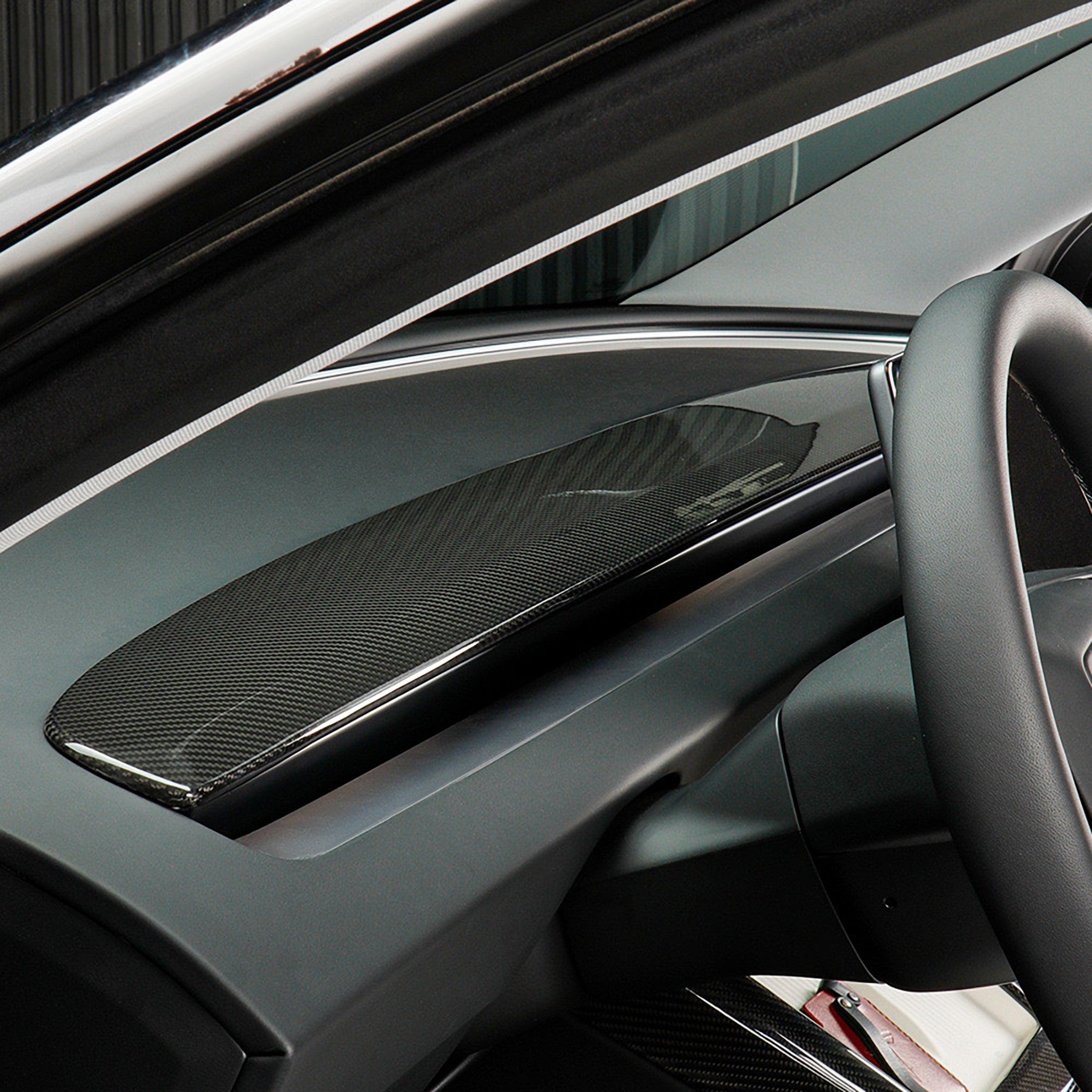 Real Carbon Fiber Steering Wheel Trim For Tesla New Model 3 Highland –  Yeslak