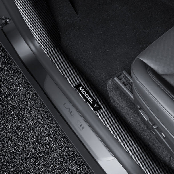 Protectores De Umbral De Fibra De Carbono Para Kia Rio (2006-2021) - 4 Piezas, Antiarrayazos, Con Adhesivo Fuerte