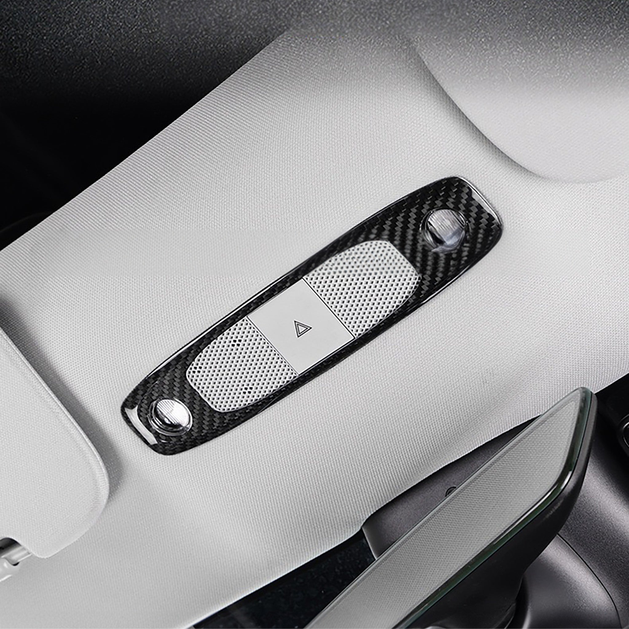 Tesla Model 3/Y Real Carbon Fiber Reading Light Trim Cover – Premium & Luxury Interior Upgrade