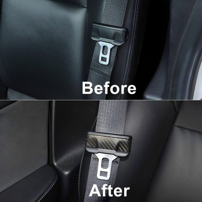 Real Carbon Fiber Seat Belt Cover For Tesla Model 3 & Y