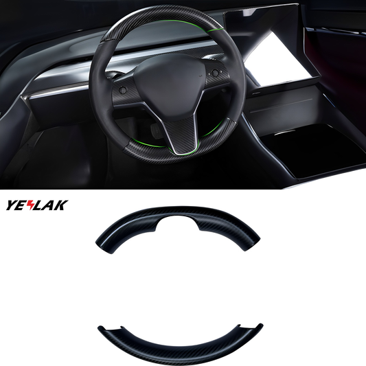 Real Carbon Fiber Steering Wheel Cover for Tesla Model 3/Y
