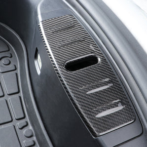 Carbon Fiber Frunk Hood Lock Cover For Tesla Model 3