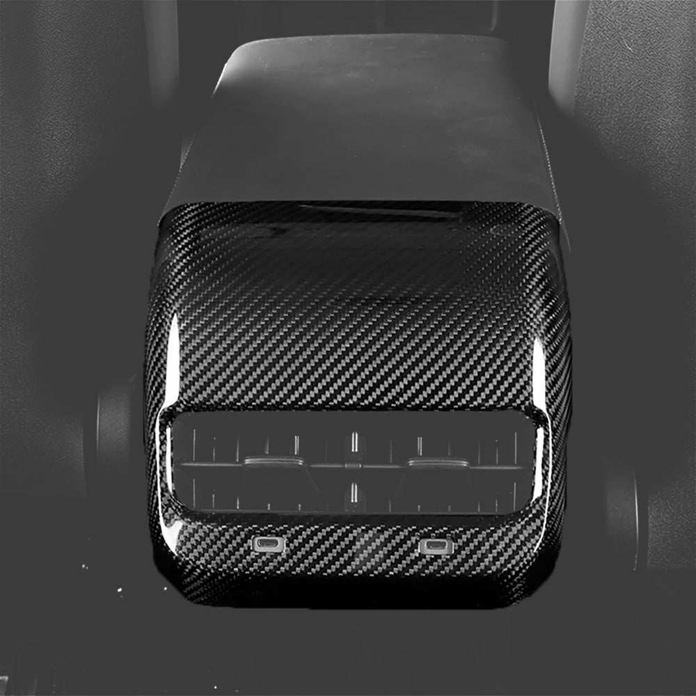 Carbon Fiber Rear AC Outlet Cover for Tesla Model 3 & Model Y
