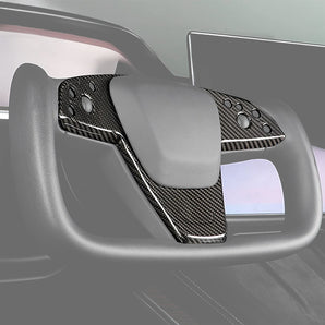 Carbon Fiber Steering Wheel Cover for 2021 - 2026 Tesla Model S/X Yoke – Sleek Protection & Stylish Upgrade