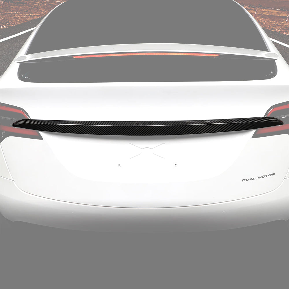Carbon Fiber Tailgate Trim Cover for 2021–2025+ Tesla Model X