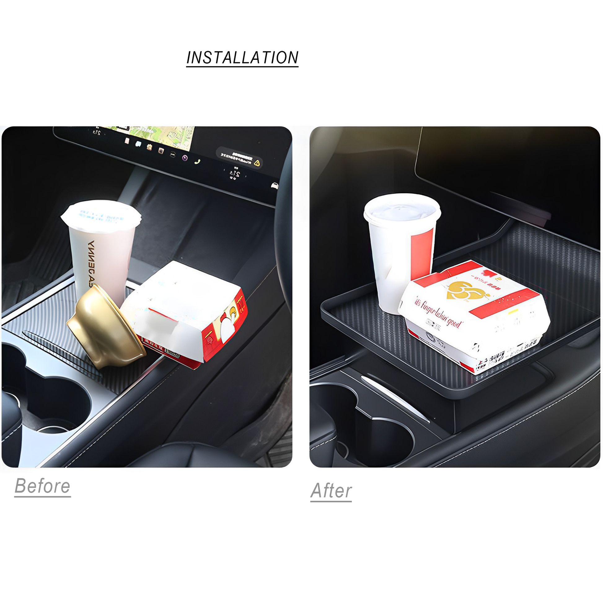 Center Console Food Tray For Tesla Model 3 & Y