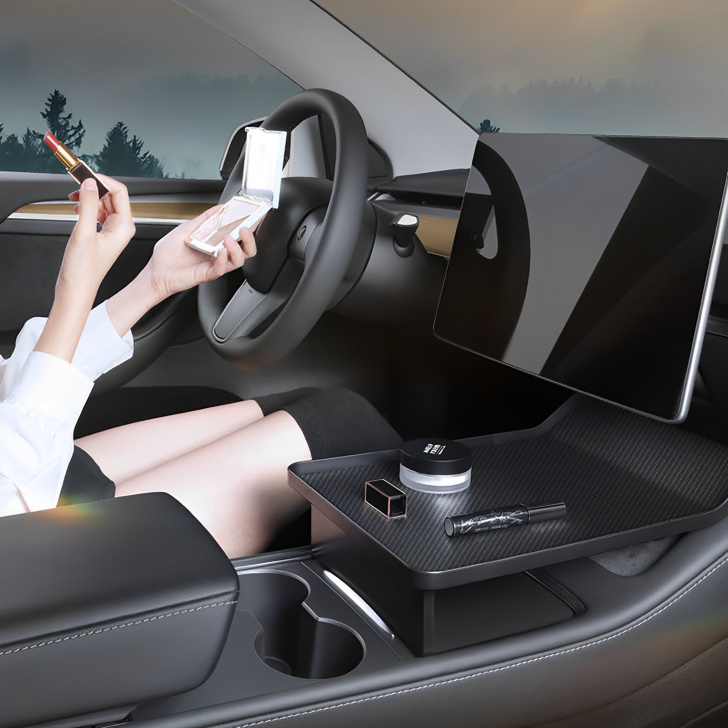 Center Console Food Tray For Tesla Model 3 & Y
