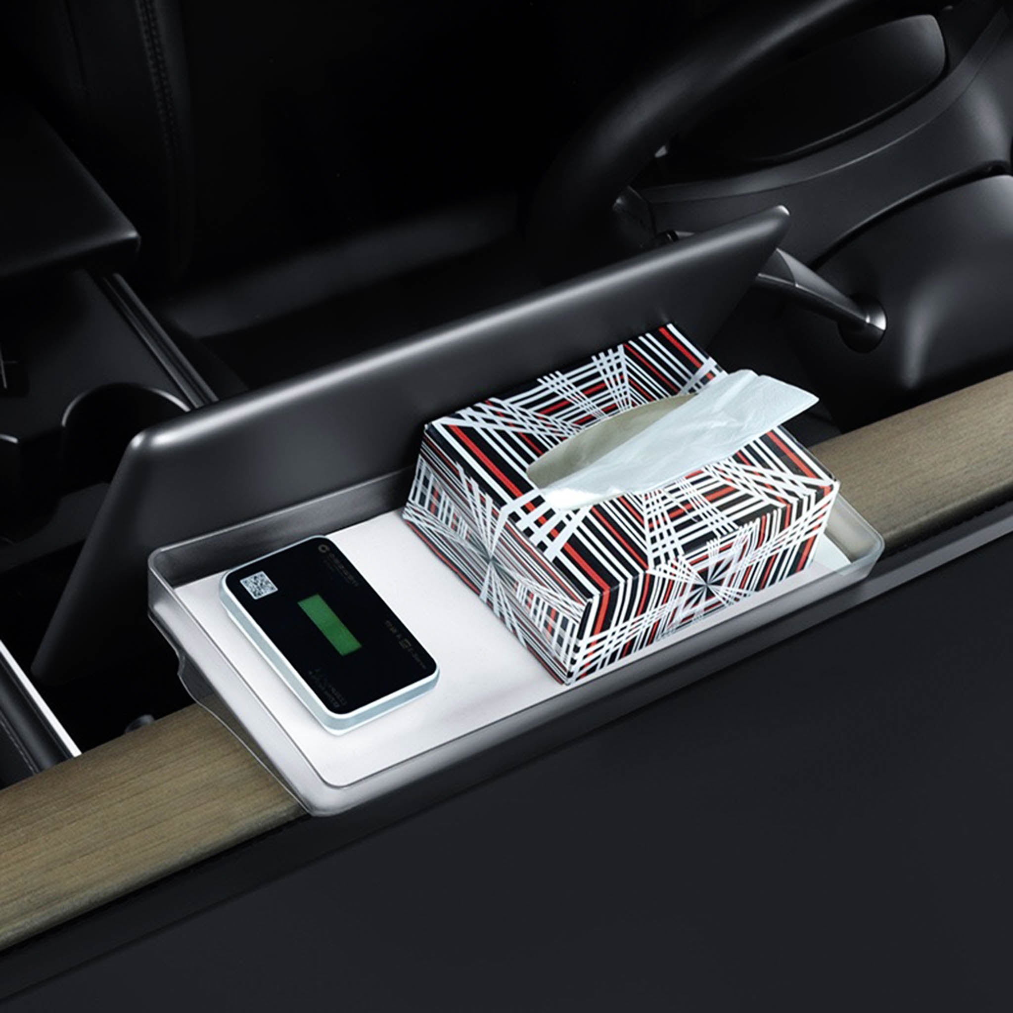 Tesla 3 Rear Screen Storage Rack Compact Under-Screen Storage with Non-Slip Mat For Tesla Model 3 & Y 2 ...