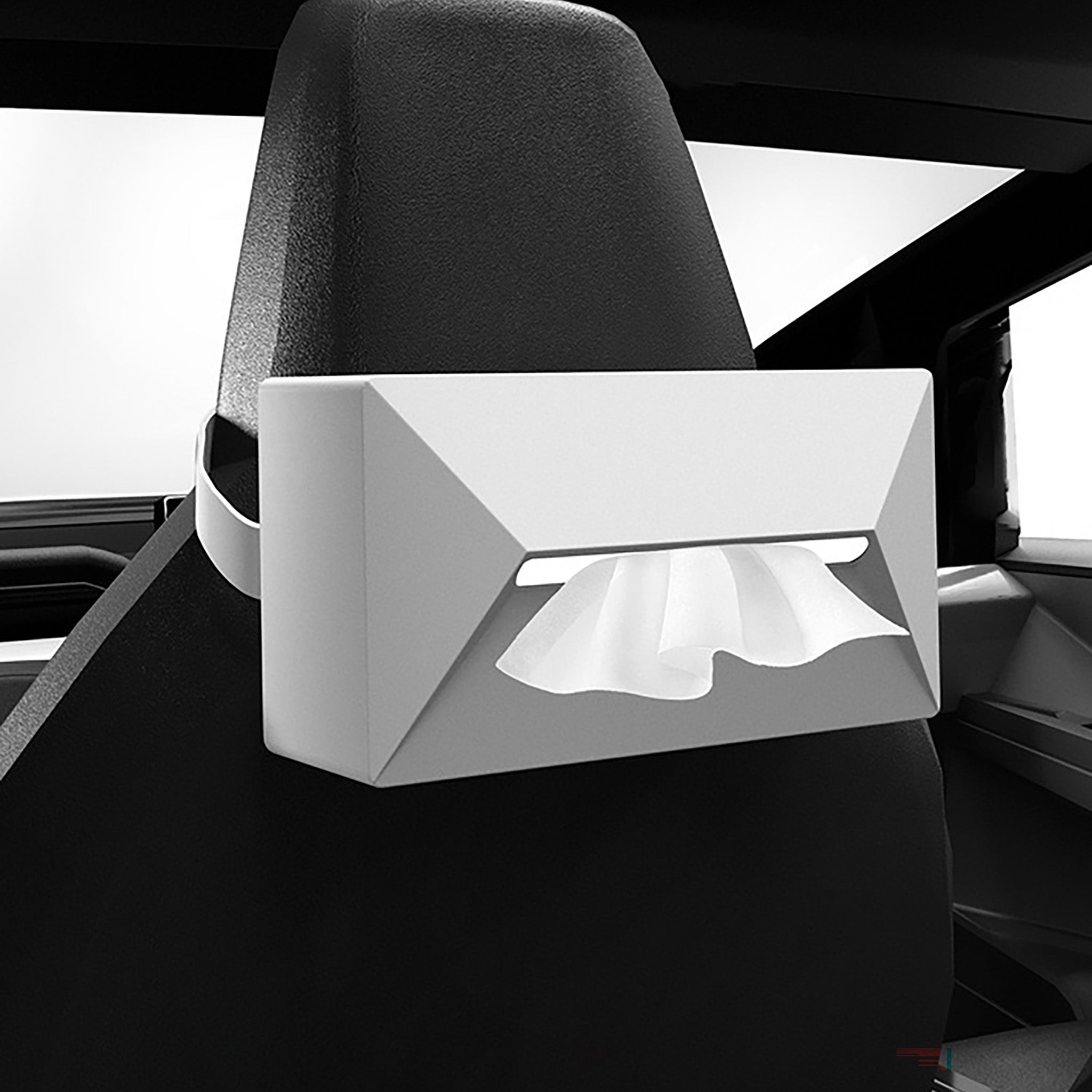 Cybertruck-Inspired Silicone Tissue Box for Tesla Model S/3/X/Y/Cybertruck Interiors