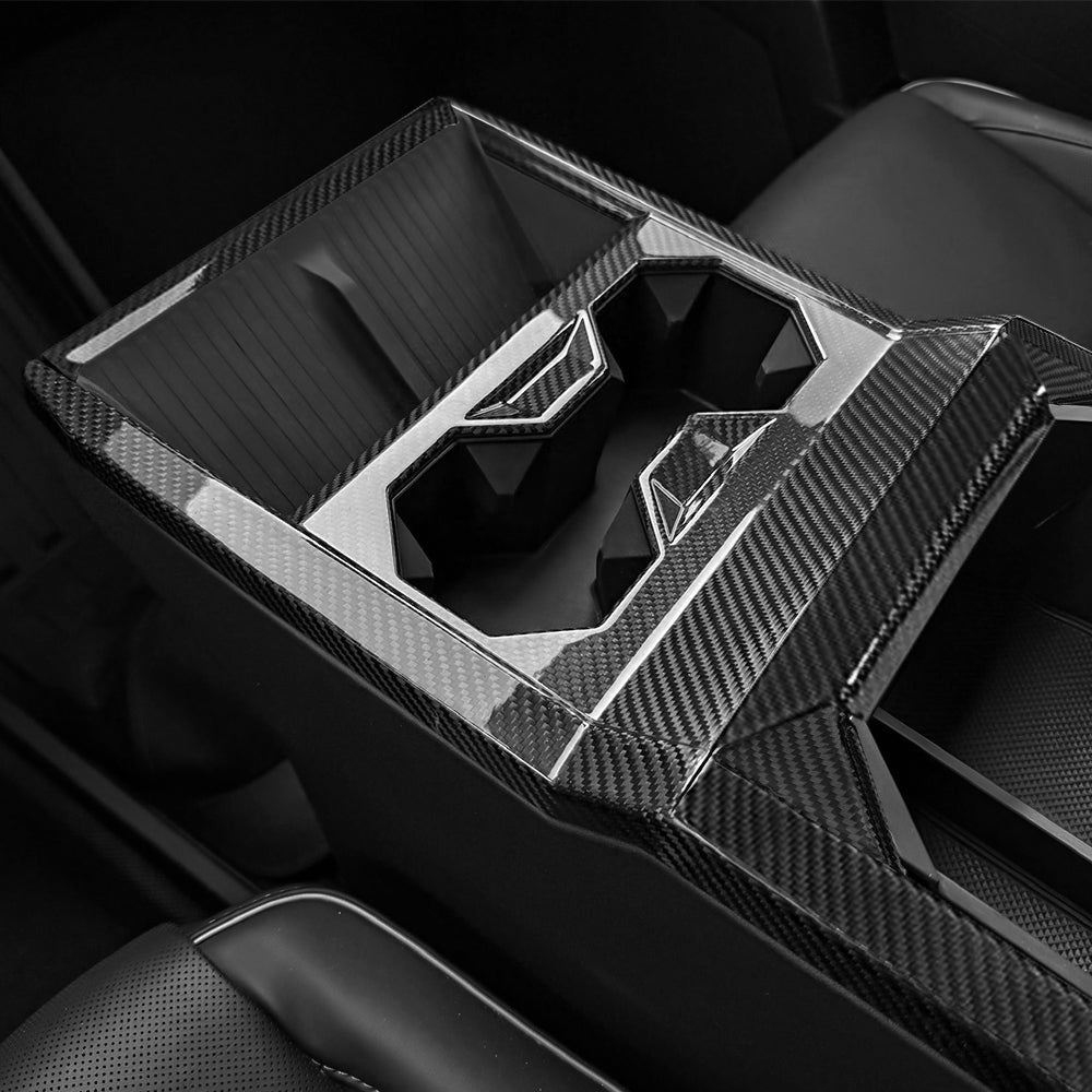 Cybertruck Gen 2.0 Extended Carbon Fiber Center Console Cover – Premium Reinforced 2x2 Twill Weave for Ultimate Interior Protection & Luxury