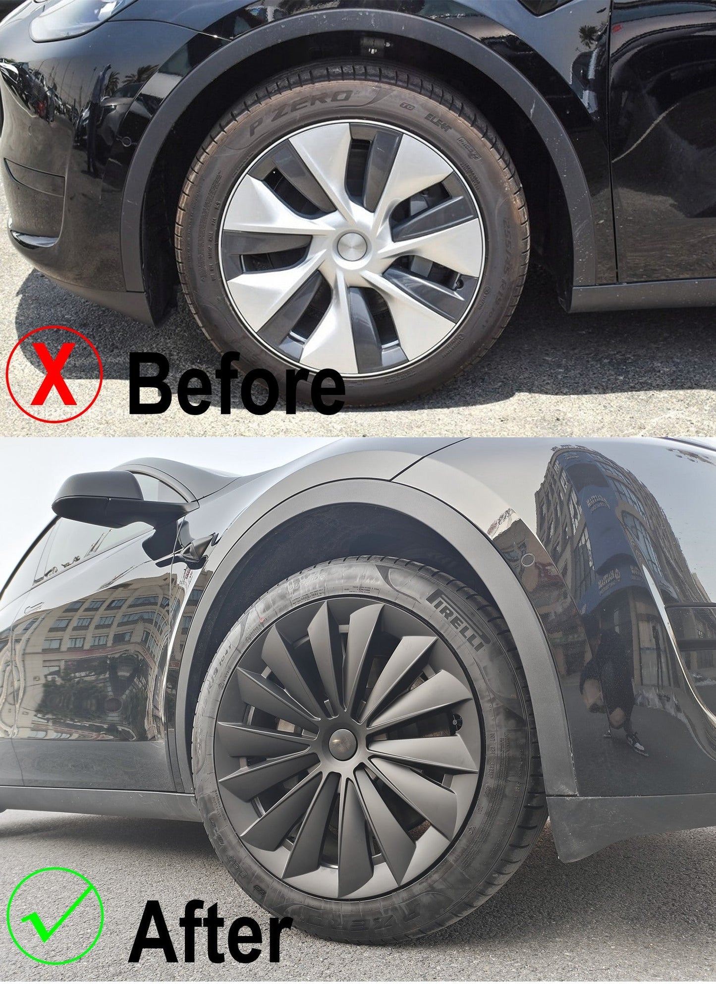 1 Pcs of Cyclone-style Hubcaps For Tesla Model Y 19'' Gemini wheels