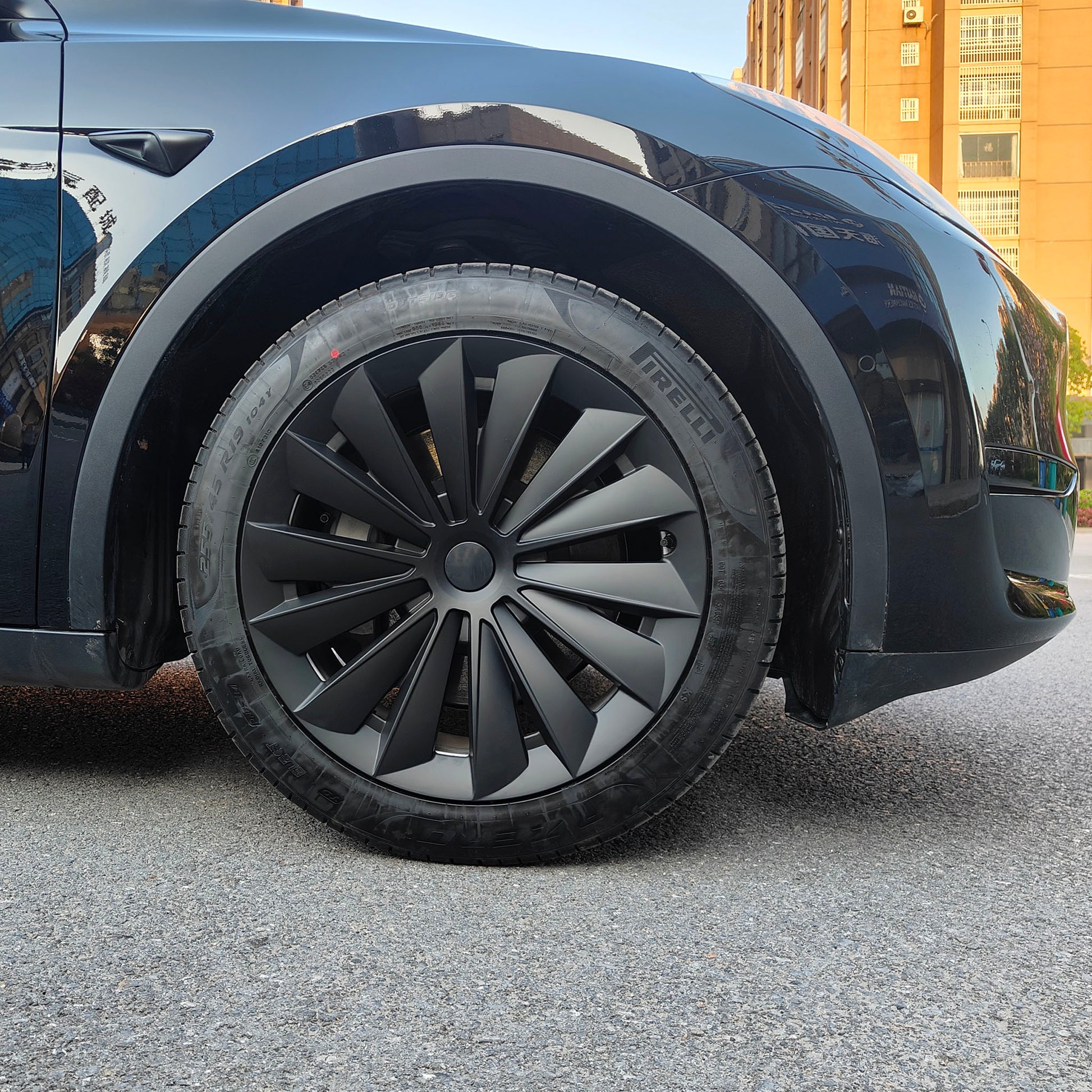 Cyclone-style Hubcaps Wheel Cover For Tesla Model Y 19'' Gemini wheels