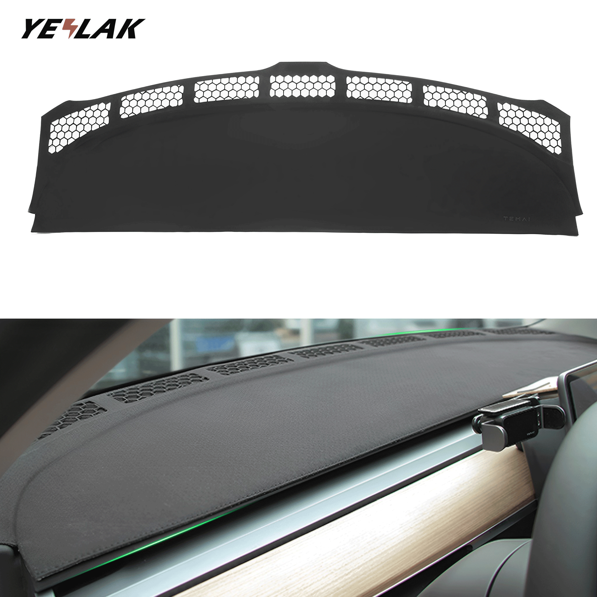 Premium Microfiber Dashboard Cover for Tesla Model 3 / Y- Anti-Glare, Heat-Resistant