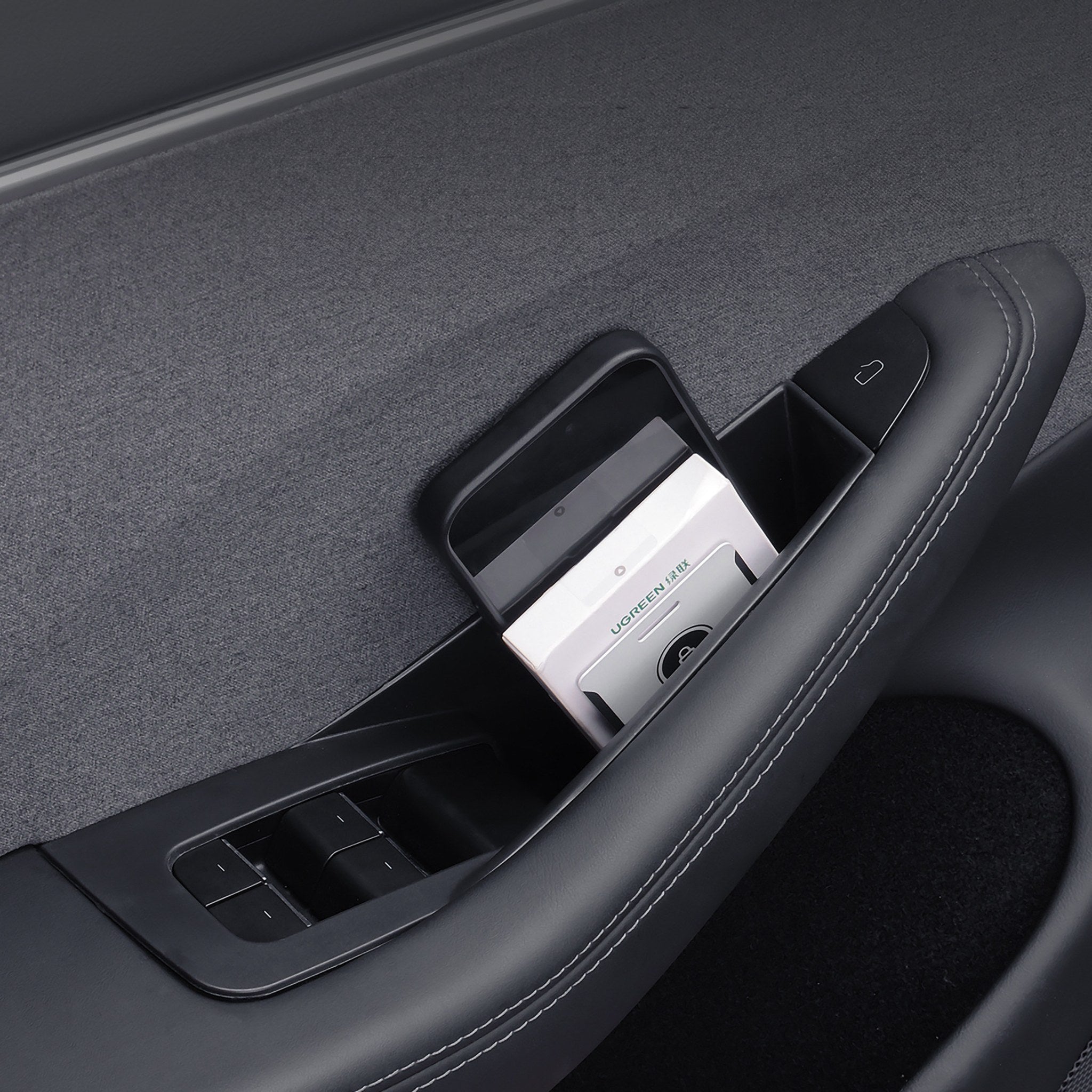 Premium Custom-Fit Door Storage Organizers for Tesla Model 3 & Y – Sleek Interior Cabin Solution