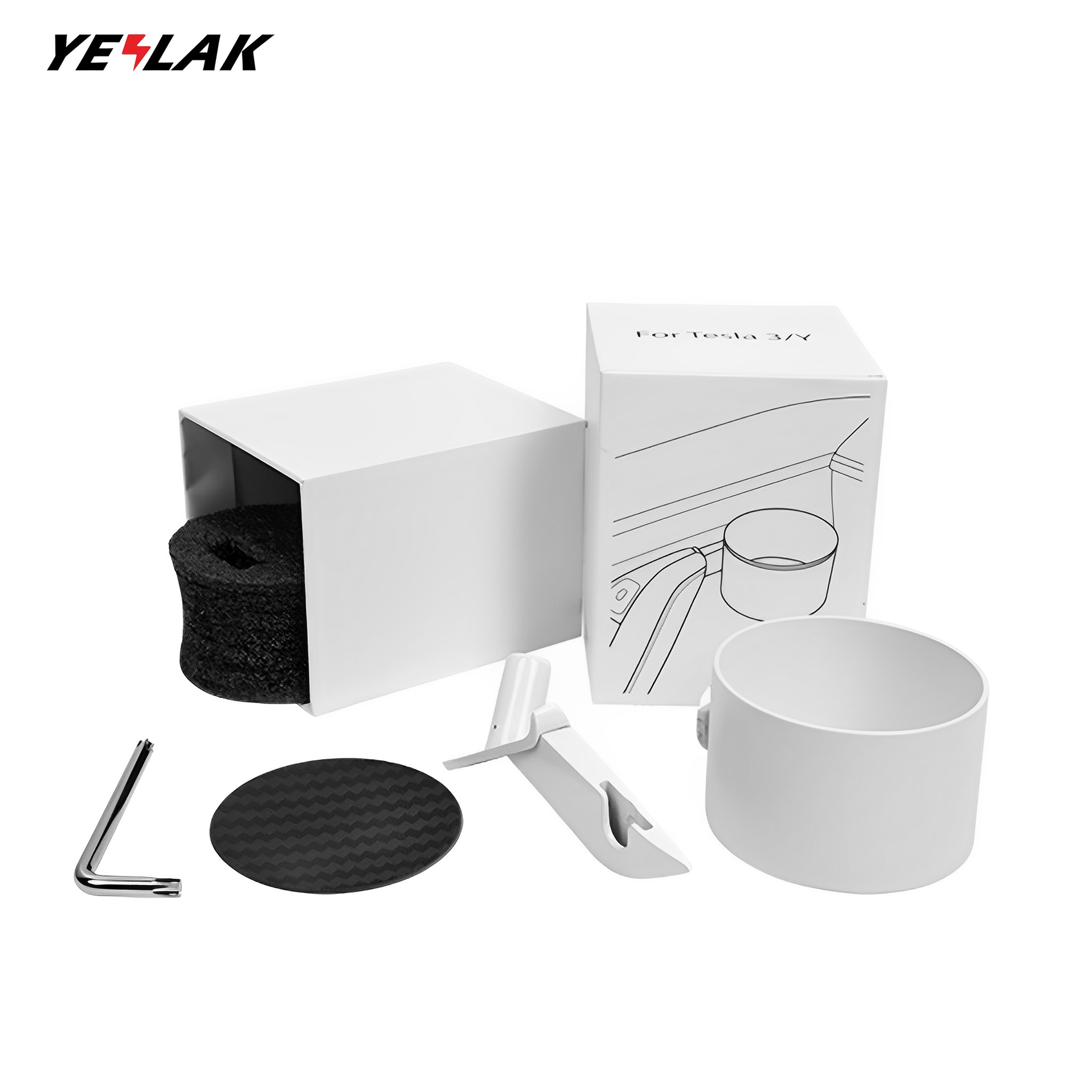 Door Cup Holder For Tesla Model 3 & Y by Yeslak