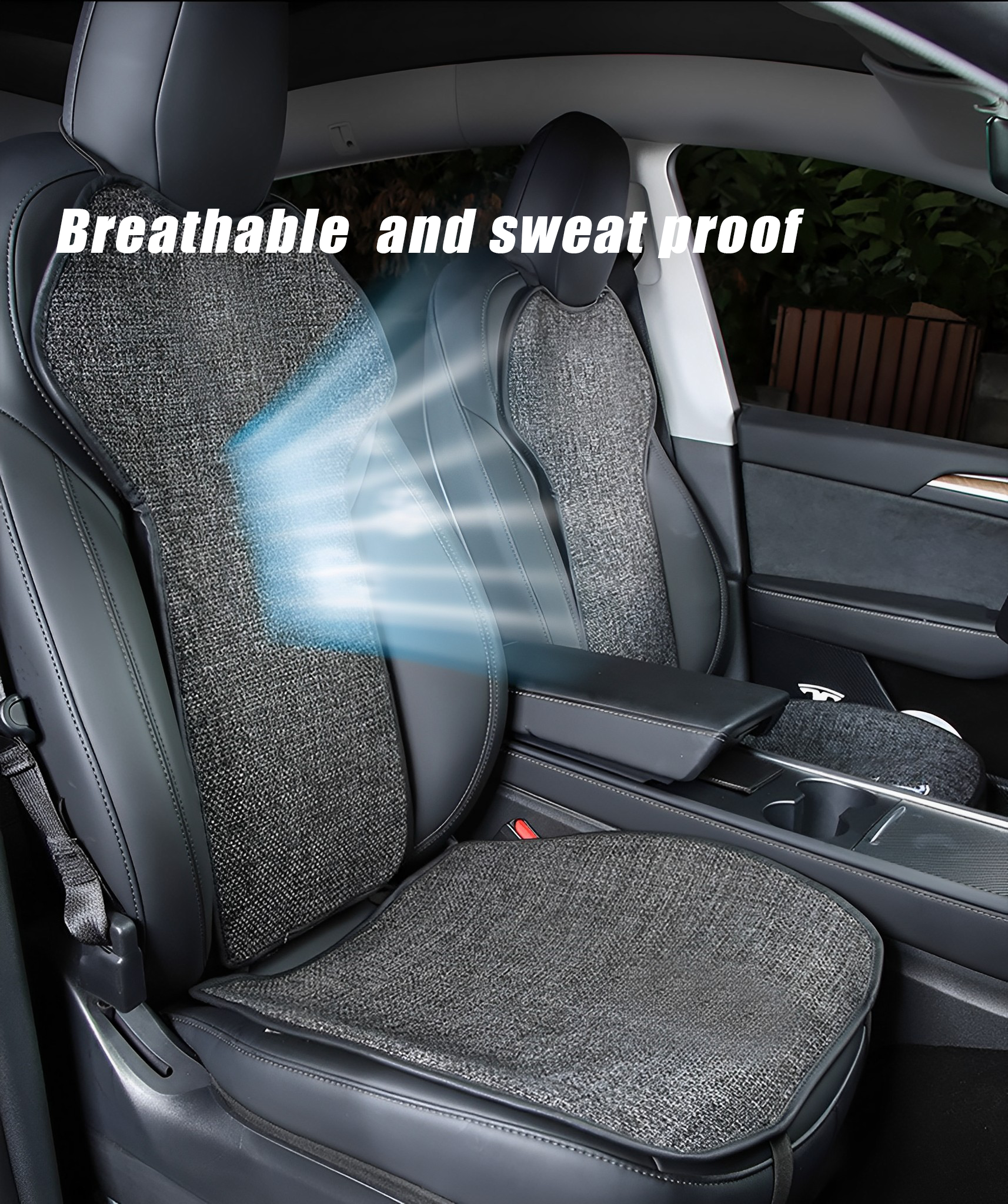 Linen Seat Cover Protector For Tesla Model 3 Model Y Car Interior