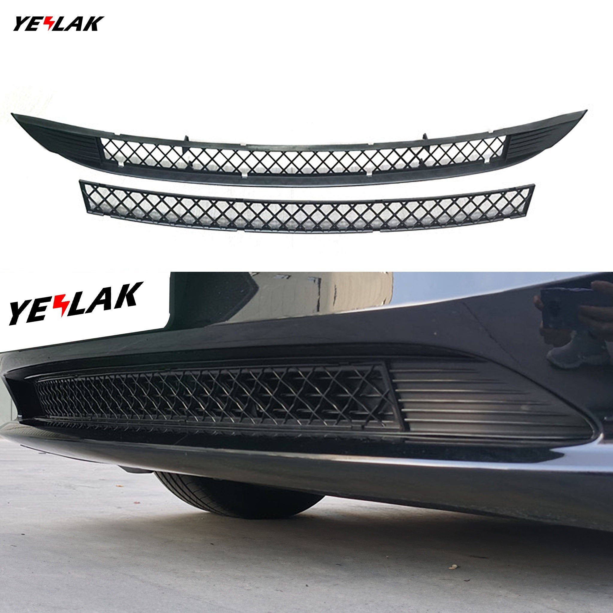 Bumper Insert Front Bumper Grille Insert for 2024+ Tesla Model 3 Highland – Custom F ...