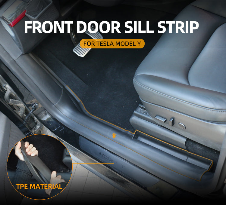 Front Door Sill Covers For Tesla Model Y & 3