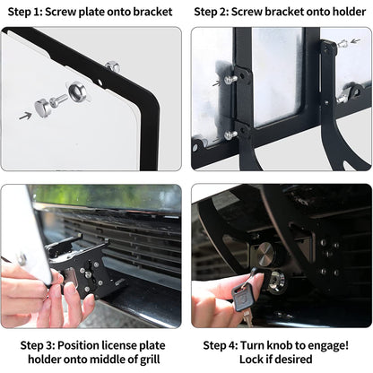 Front License Plate Holder Mount for 2021+ Tesla Model Y/3 (US Version)