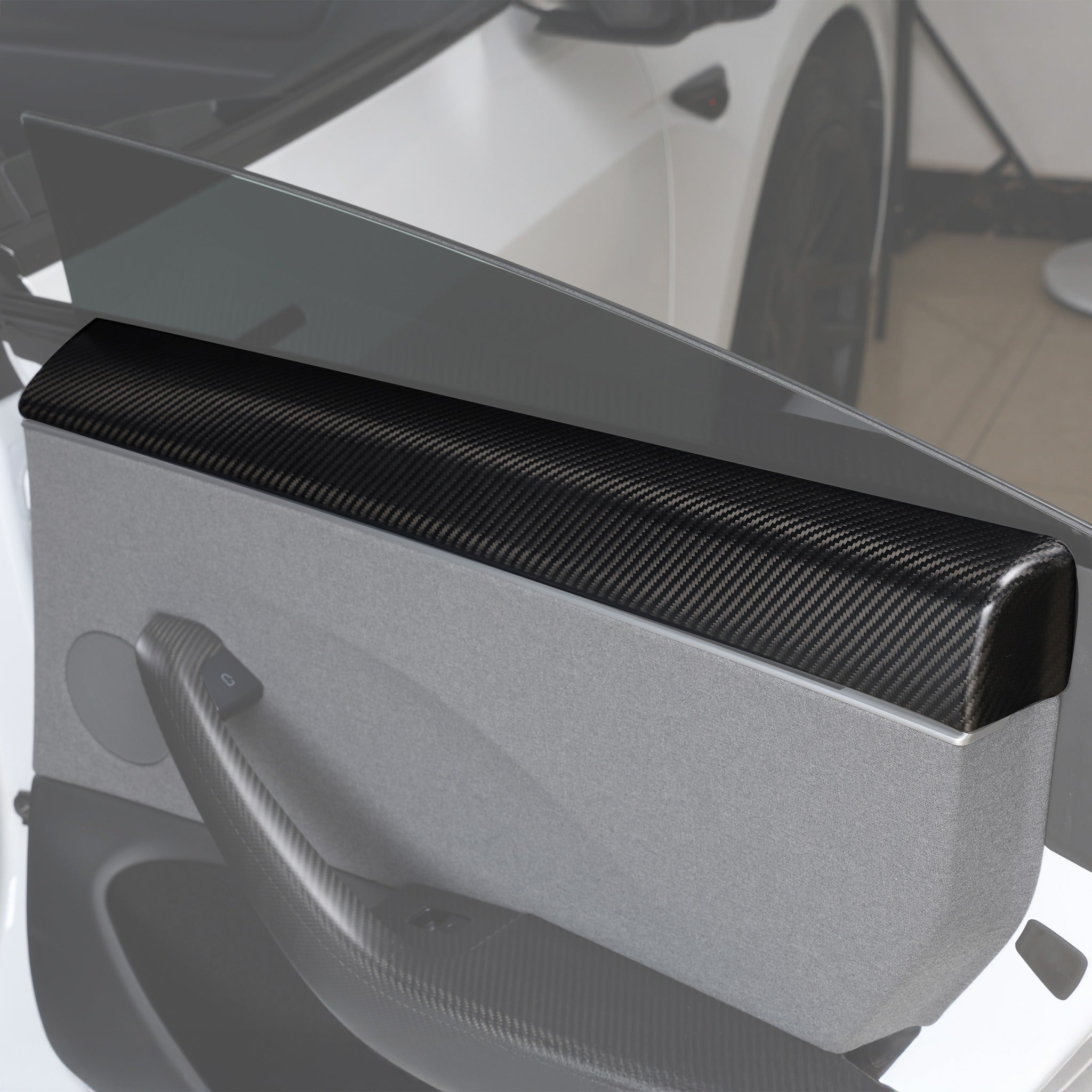 Coperture Maniglia Porta In Fibra Di Carbonio Lucida Per Tesla Model 3/Y – Set Da 4, Antigraffio