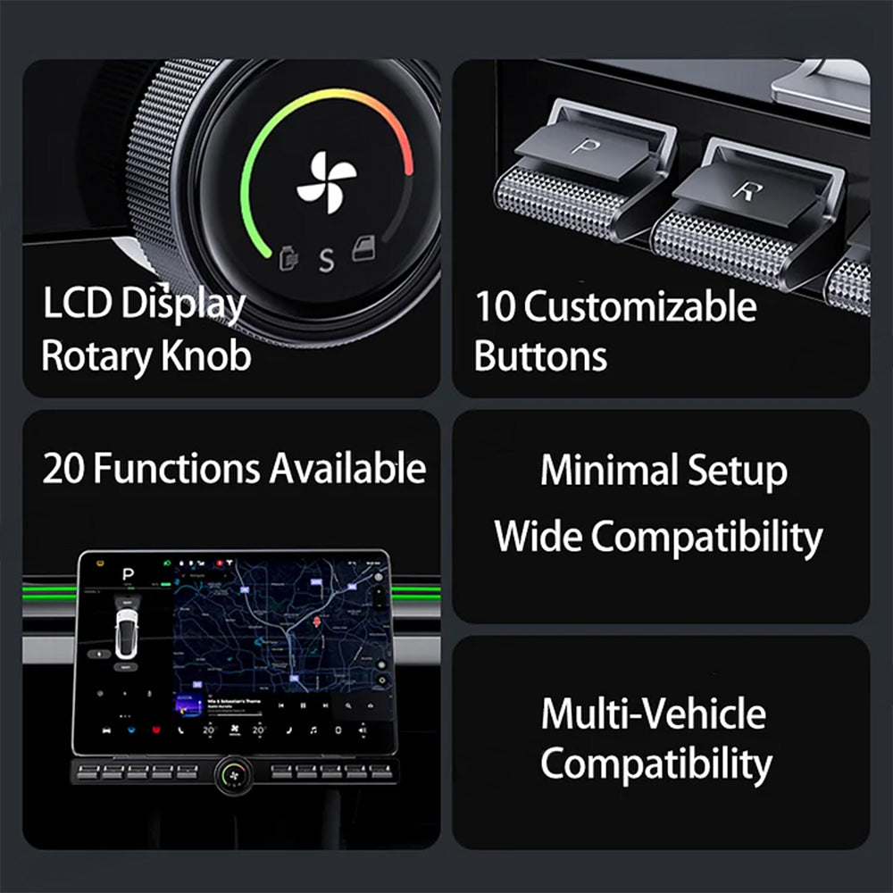 Auto Gen Button Gen 3.0 Multifunction Physical Buttons Control Knob for Tesla Model 3/Y ...