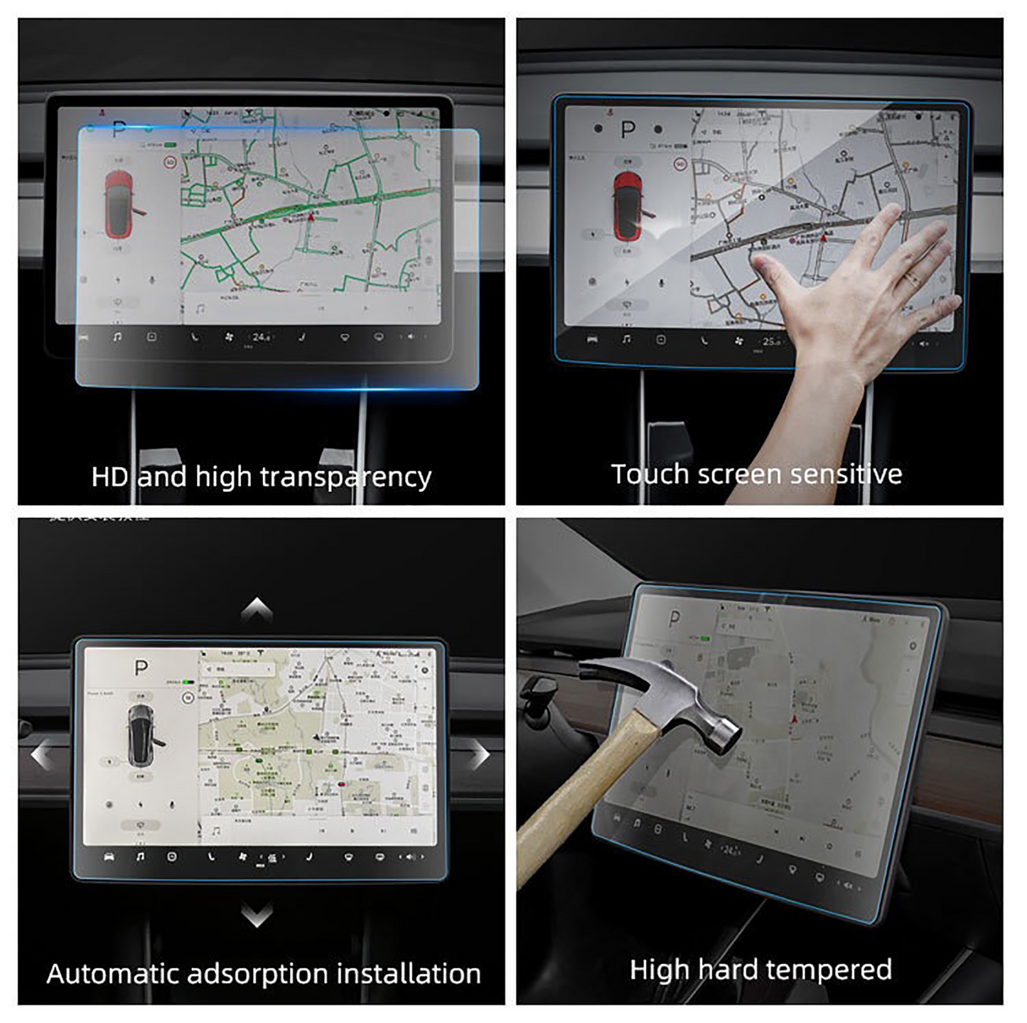 Tempered Glass Screen Protector For New Model 3 Highland 2023+