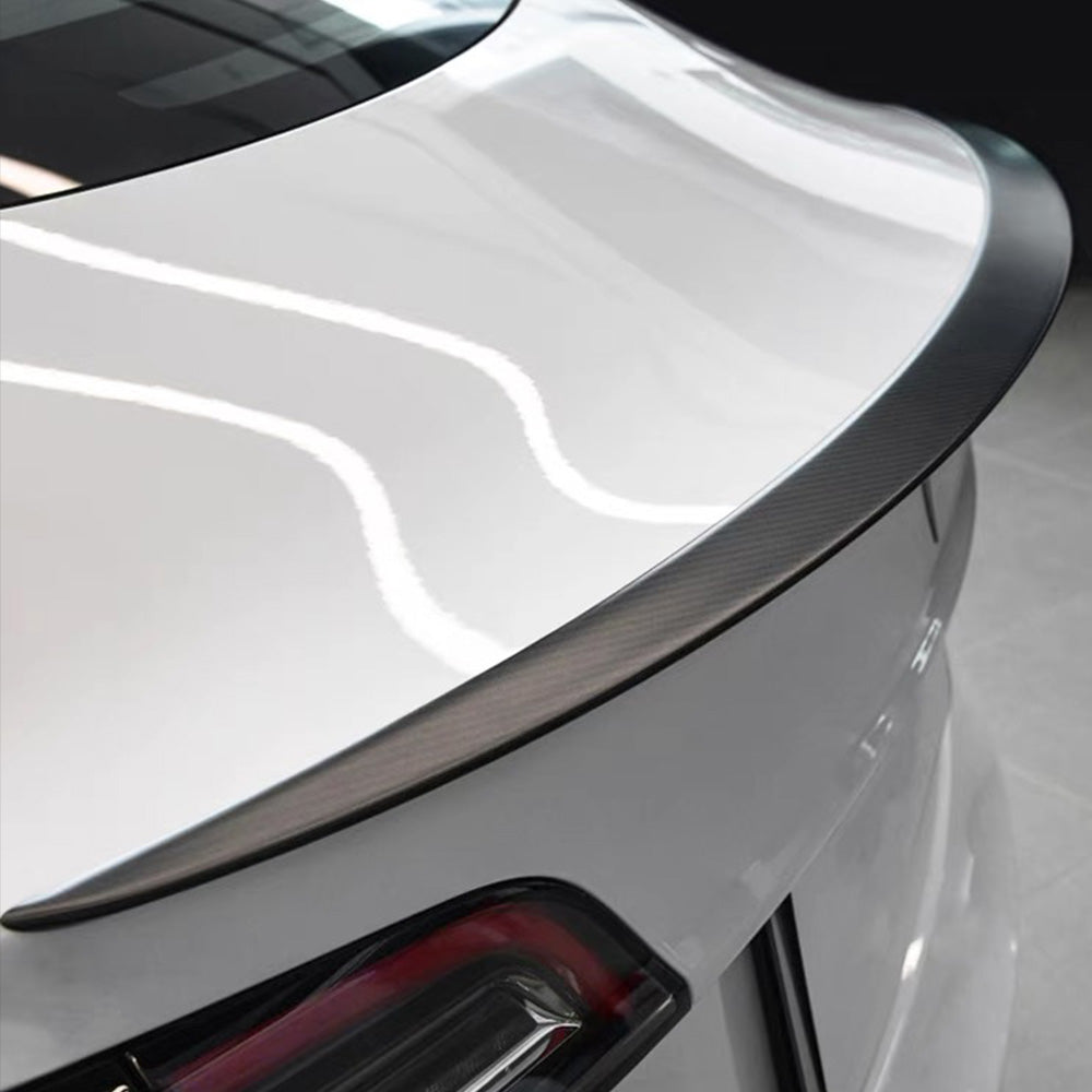 High-Performance Carbon Fiber Spoiler for Tesla Model 3/Y – Aerodynamic Downforce, Enhanced Grip & Battery Efficiency