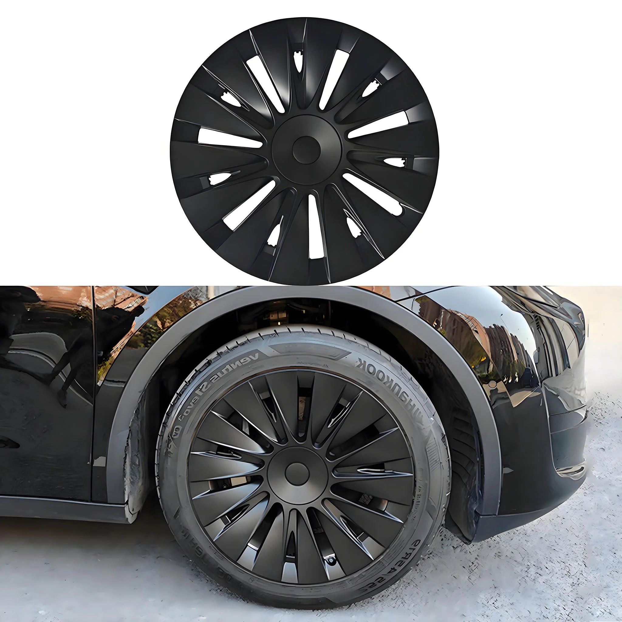 Induction Style Wheel Covers For Tesla Model Y 19" Gemini Wheels