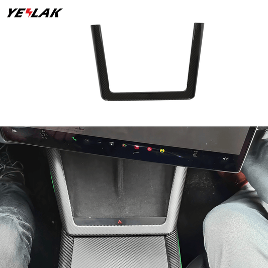 Carbon Fiber Charging Pad Frame Overlay For 2021+Model S / X