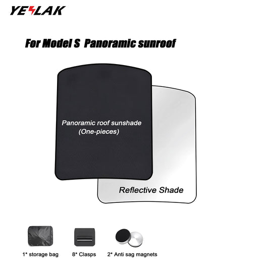 Panoramic Roof Sunshades For Tesla Model S