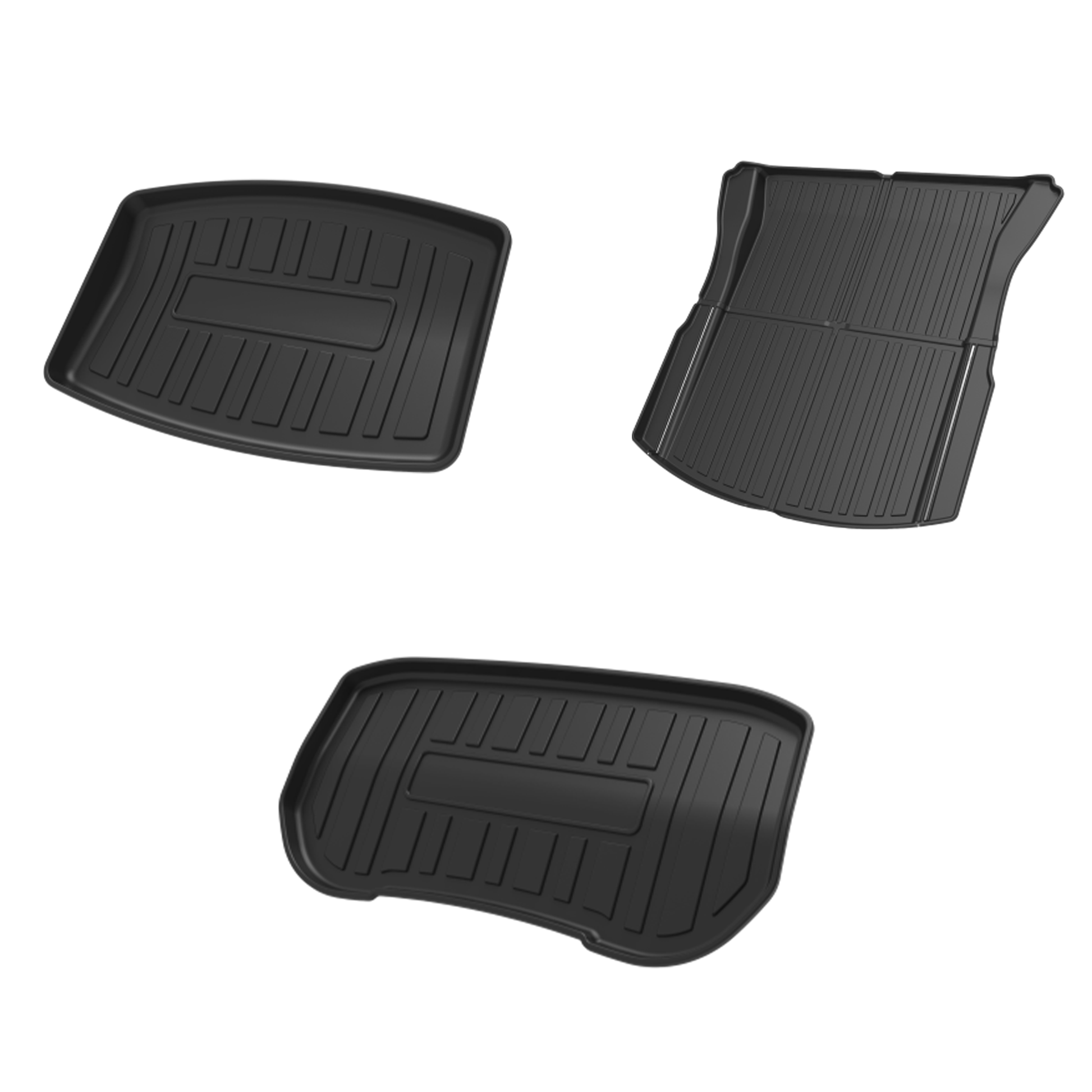 Model 3 Highland Front Rear Trunk Well Mats