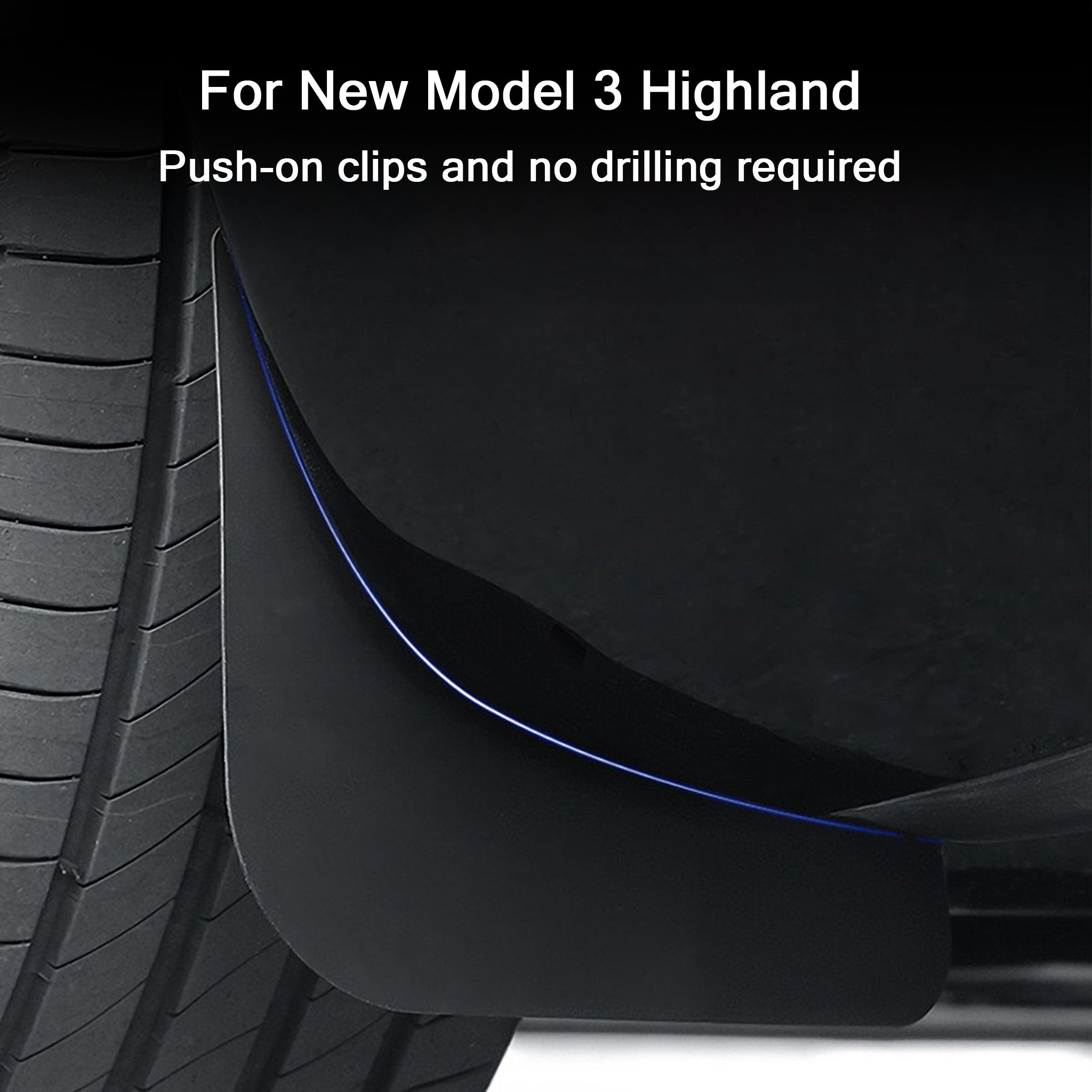 Mud Flaps Set For 2024 Tesla Model 3 Highland