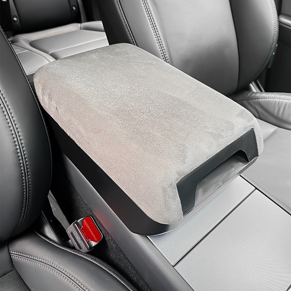 アクセサリー YS Alcantara Raised Center Console Armrest Storage Box for Model Y