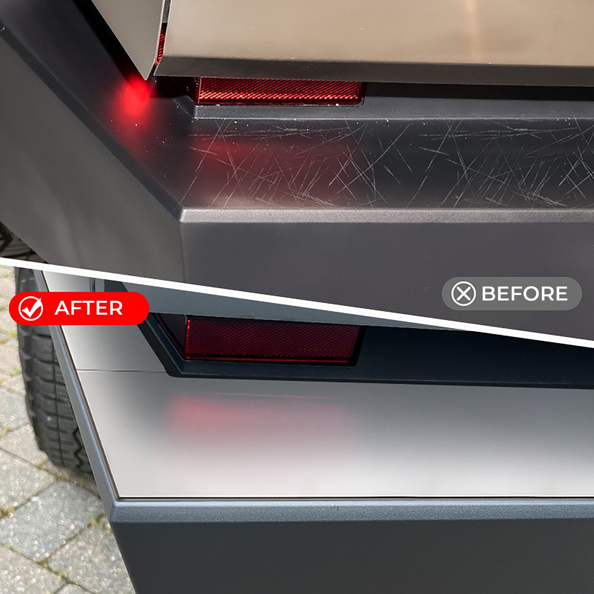 Steel Rear Bumper Protection Premium Stainless Steel Rear Bumper Guard for Tesla Cybertruck – Yeslak ...