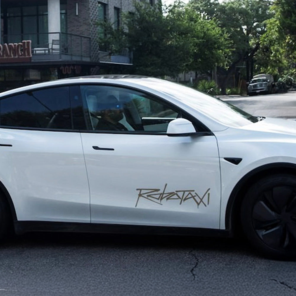 Tesla Mod Sticker Tesla Robotaxi Exterior Sticker – Premium PVC Decal – Yeslak Tesla ...