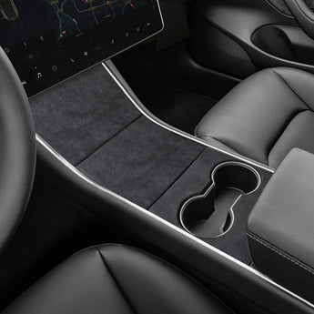 Premium Alcantara Center Console Wrap for 2017–2020 Tesla Model 3