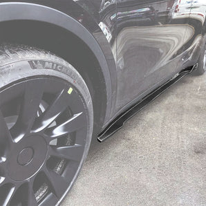 Premium Carbon Fiber Side Skirts for Tesla Model Y | High-Performance Aero Kit 2020-2024